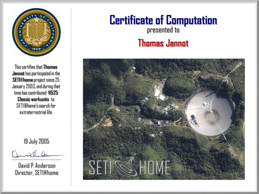 Certificate of Computation Certificate of Computation