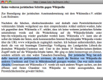 Keine weiteren juristischen Schritte gegen Wikipedia?